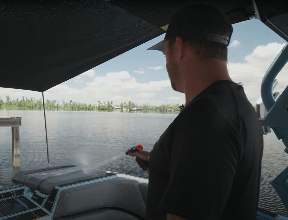 Enjoy The Convenience of the new wash down hose on supra boats