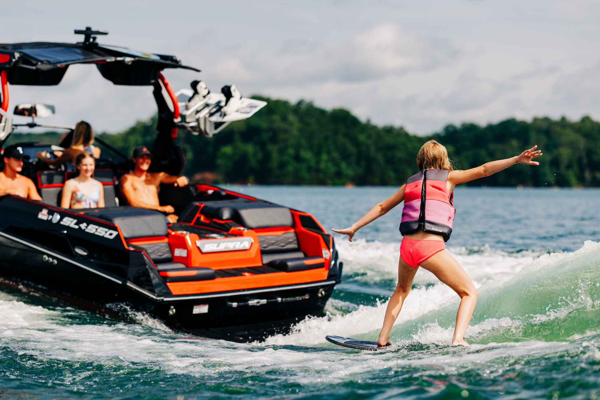Supra SL wakesurfing action